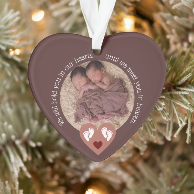 Twins Fehlwagenbaby Loss Memorial Stillgeborene Ornament (Baum)