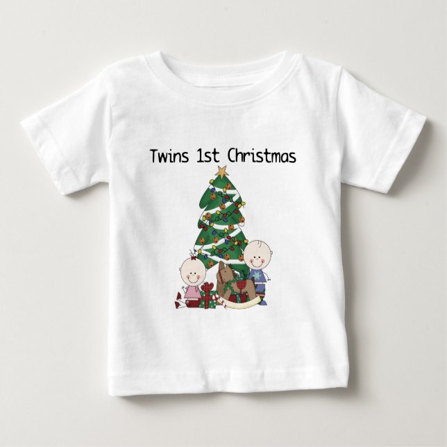 Twins First Christmas Tshirts und Geschenke (Vorderseite)