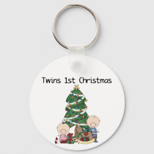Twins First Christmas Tshirts und Geschenke Schlüsselanhänger