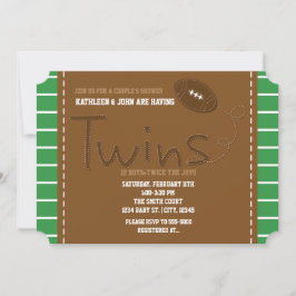 TWINS FOOTBALL Sports Baby Dusche Einladung