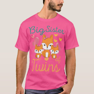 Twins Foxes Big Sister befördert zu Big Sister T-Shirt