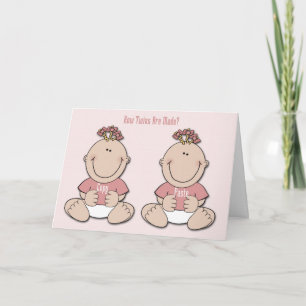 Twins Funny Congratulations Card Karte