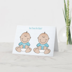 Twins Funny Congratulations Card Karte