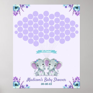 Twins Guest Book Alternative Signing Page Girls Poster