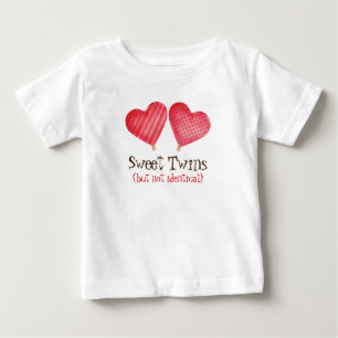 Twins Herz Süßigkeiten Baby T-shirt