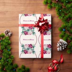 Twins in Bloom Baby Shower Geschenkpapier