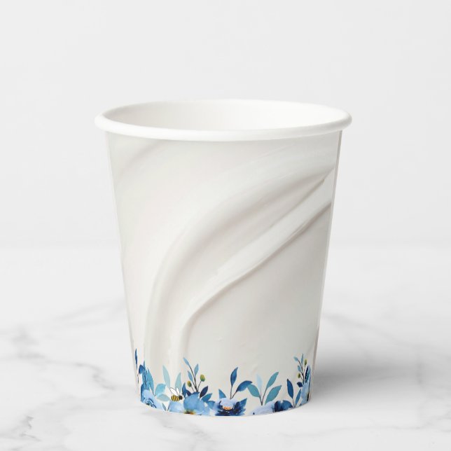 Twins in Bloom Baby Shower Pappbecher (Vorderseite)