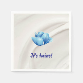 Twins in Bloom Baby Shower Serviette