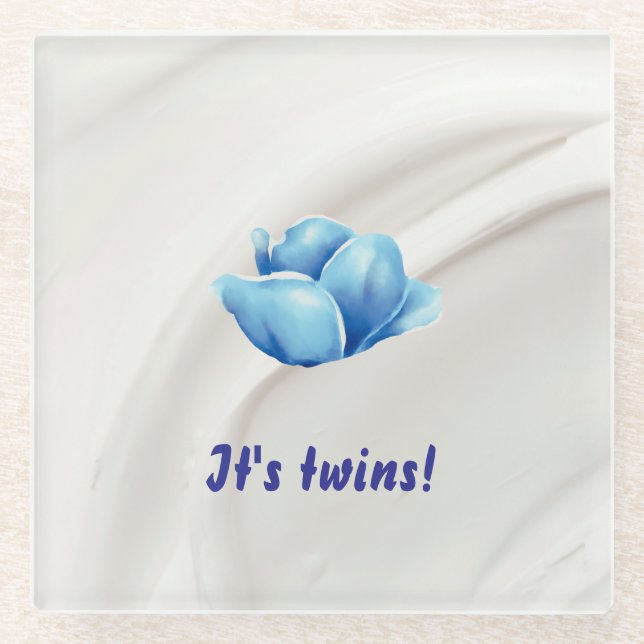 Twins in Bloom Glasuntersetzer (Vorderseite)