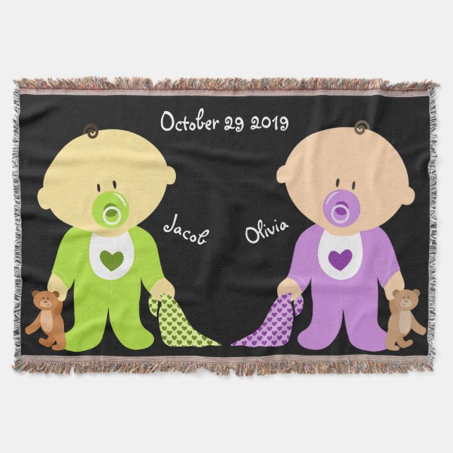 Twins Keepake Throw Blanket Decke (Vorderseite)