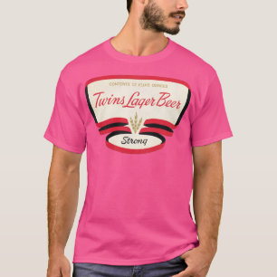 Twins Lager Bier Retro Stillgelegte Breweriana T-Shirt