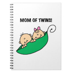 Twins Mama - Erbsen in einem Pod-Geschenk Notizblock