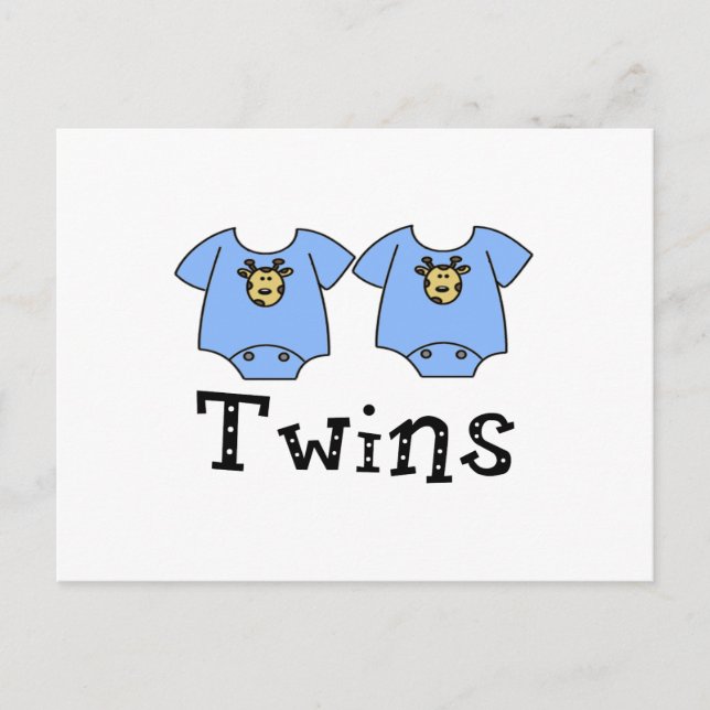 Twins Niedlich Bodysuit 2 Jungs Postkarte (Vorderseite)