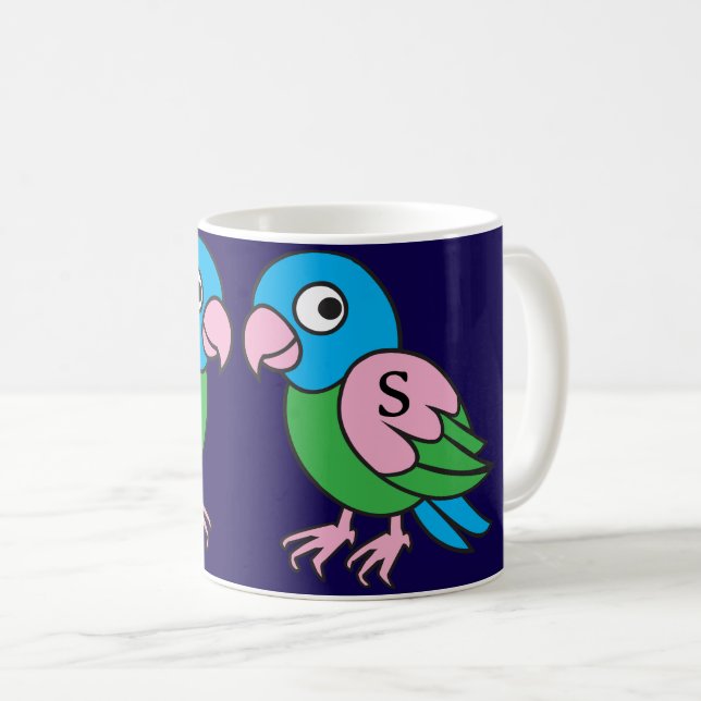 Twins Papagei Kaffeetasse (VorderseiteRechts)