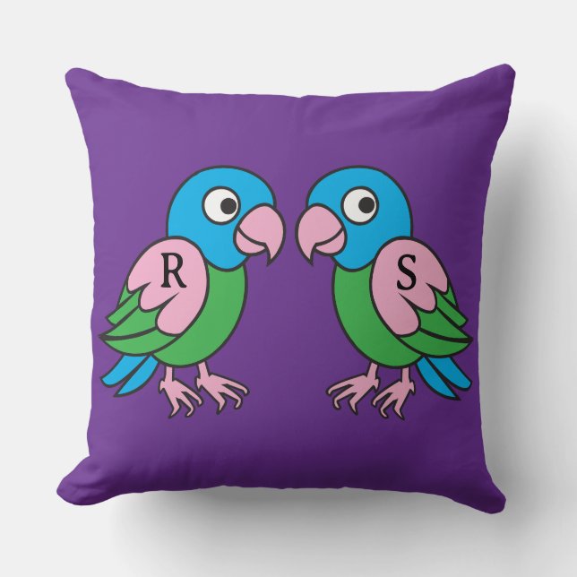 Twins Papagei Kissen (Vorderseite)