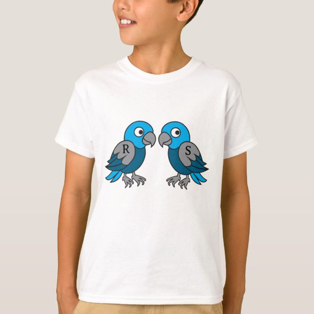 Twins Papagei T-Shirt (Vorderseite)