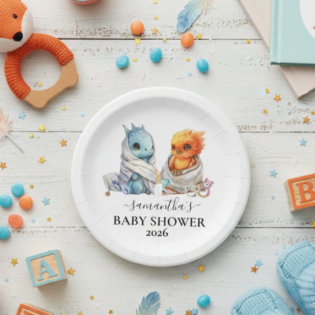 Twins Phoenix Dragon Fantasy Magie Pappteller (Von Creator hochgeladen)