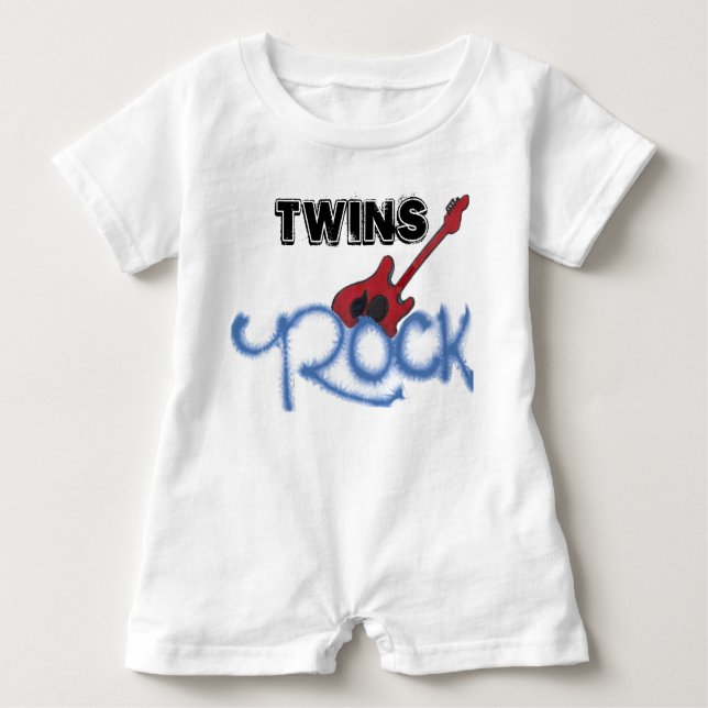 Twins Rock Baby Strampler (Vorderseite)