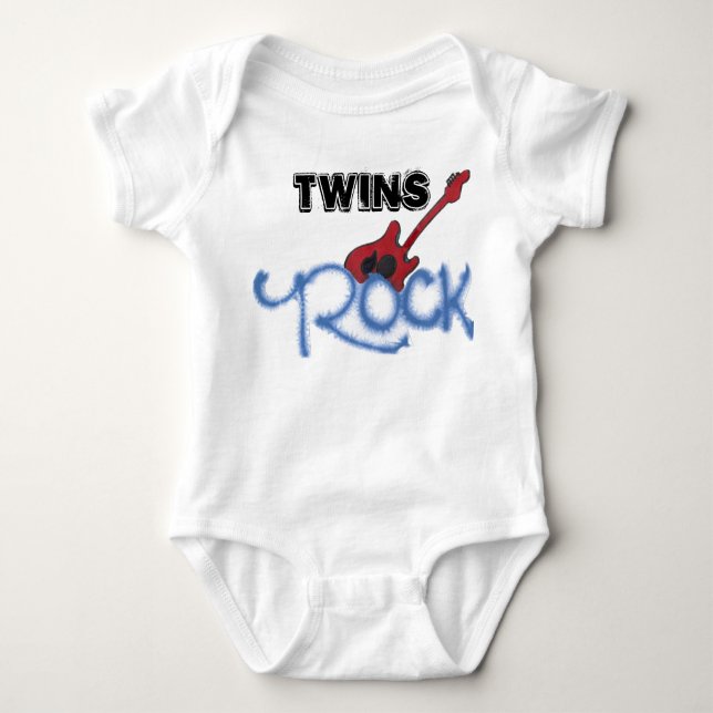 Twins Rock Baby Strampler (Vorderseite)