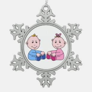TWINS SCHNEEFLOCKEN Zinn-Ornament