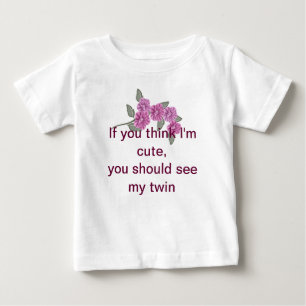Twins T - Shirt mit Lila Blume