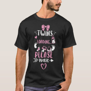 Twins Twins Loading Bitte warten Baby Girl T-Shirt
