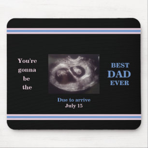Twins Ultrasound Foto Bester Vater Date Boy Girl Mousepad