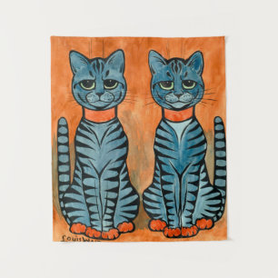 Twins von Louis Wain Wandteppich