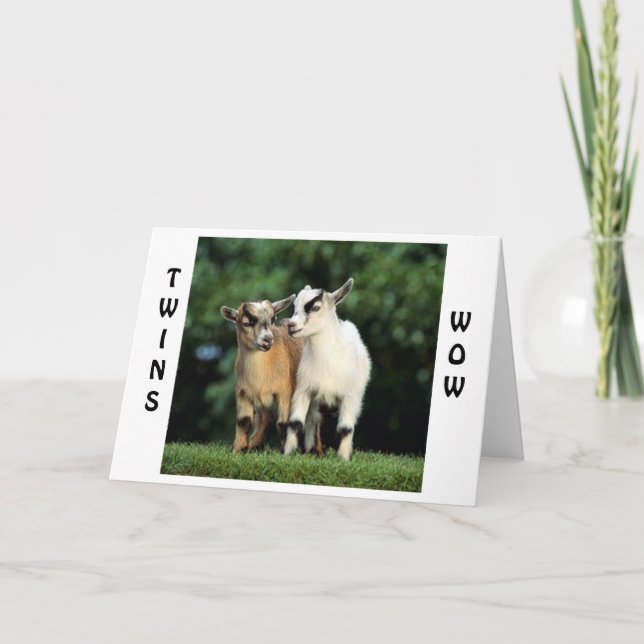 TWINS=WOW=GRATULATIONEN SAGT DIE GESPRÄCHSZIELE KARTE (Vorderseite)