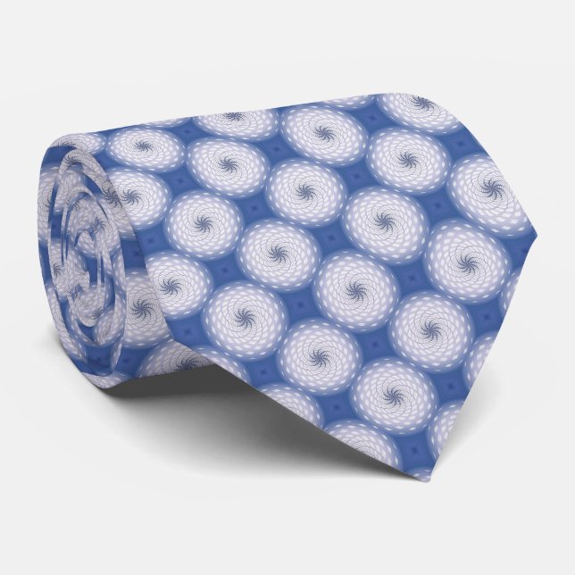 Twirl Pattern Dot in Blau Krawatte (Gerollt)