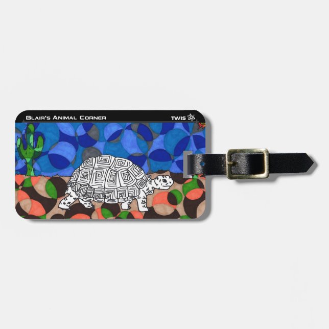 TWIS Gepäckanhänger: Blairs Tiereckschildkröte Gepäckanhänger (Vorderseite horizontal)