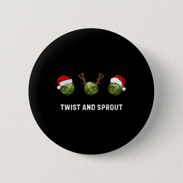 Twist And Sprout Weihnachtsgeschenk für Papa Rosen Button (Vorderseite)