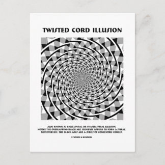 Twisted Cord Illusion (False Spiral) Postkarte