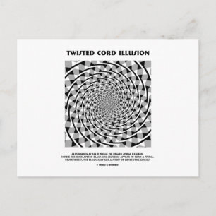 Twisted Cord Illusion (False Spiral) Postkarte
