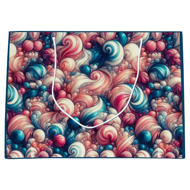 Twisted Cotton Candy Große Geschenktüte (Vorderseite)
