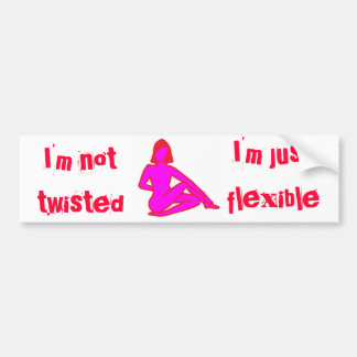 Twisted-Funny-Yoga-Autoaufkleber Autoaufkleber