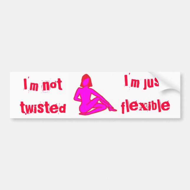 Twisted-Funny-Yoga-Autoaufkleber Autoaufkleber (Vorne)