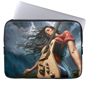 Twisted Guitar Woman Laptopschutzhülle