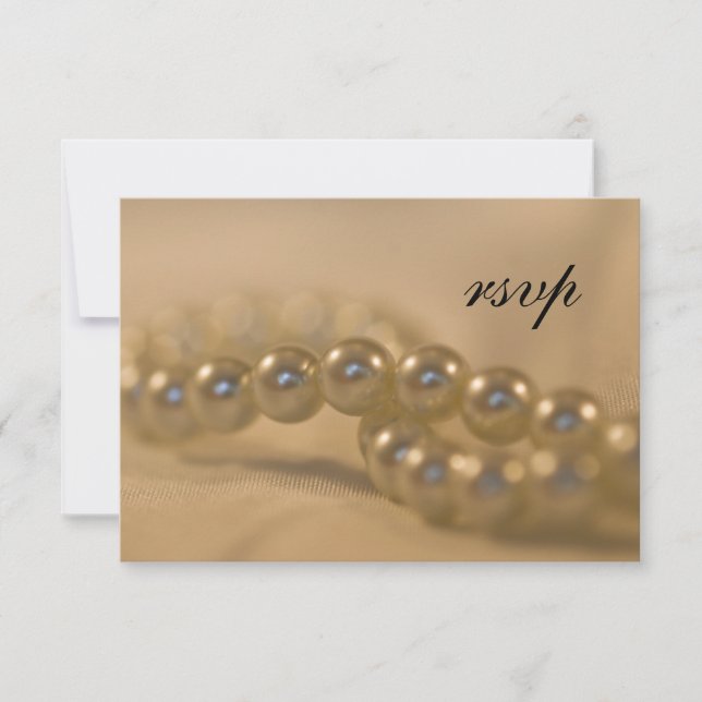 Twisted Pearls Wedding RSVP Response Card (Vorderseite)