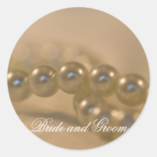 Twisted Pearls Wedding Umschlag Aufkleber