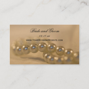 Twisted Pearls Wedding Website Card Begleitkarte