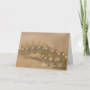 Twisted Pearls werden Sie meine Bridesmaid sein Einladung