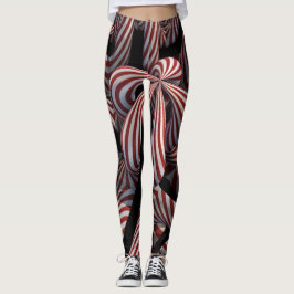 Twisted Peppermint Holiday Fraktal Leggings
