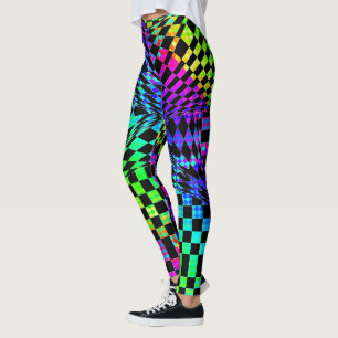 Twisted Schachbretts Multi von Kenneth Yoncich Leggings
