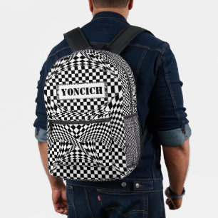 Twisted Schachbretts von Kenneth Yoncich Bedruckter Rucksack