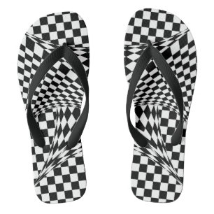 Twisted Schachbretts von Kenneth Yoncich Flip Flops