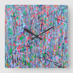 Twisted Sister Wall Clock Quadratische Wanduhr