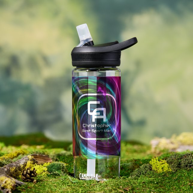 Twisted Smoke Monogram Aqua Trinkflasche (Außenbereich)