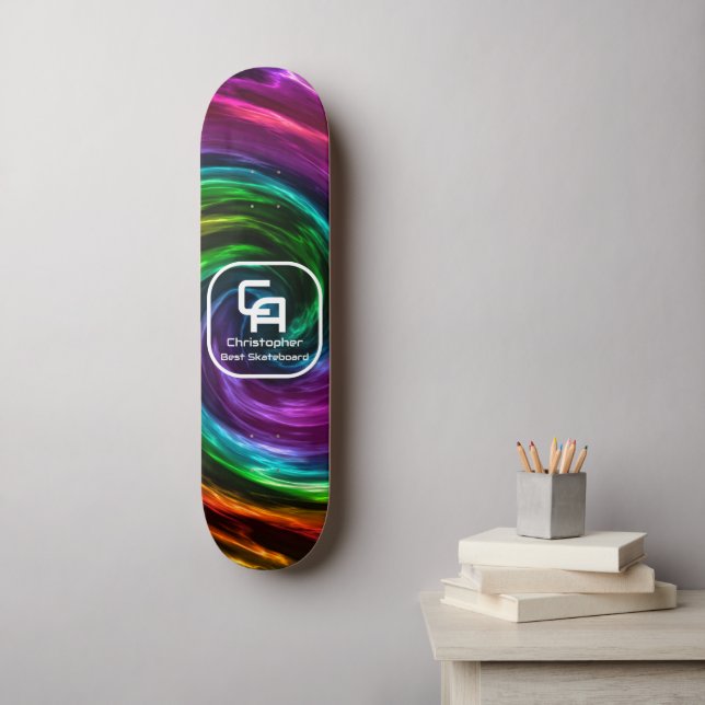 Twisted Smoke Monogram Multicolors Skateboard (Wandkunst)