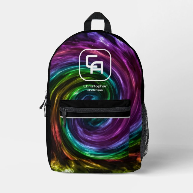 Twisted Smoke Multicolor Bedruckter Rucksack (Vorderseite)